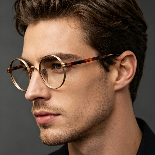 Vintage round eyeglasses men - vintage,